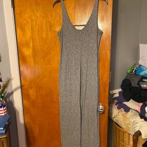 Long grey dress with a cut up the side brand new